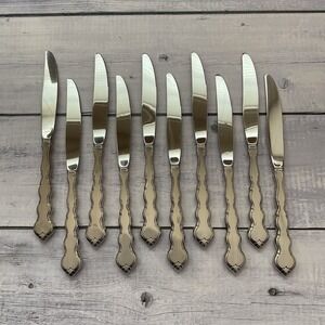 Oneida Distinction Deluxe HH VALERIE‎ Stainless Flatware Dinner Knives Set Of 10